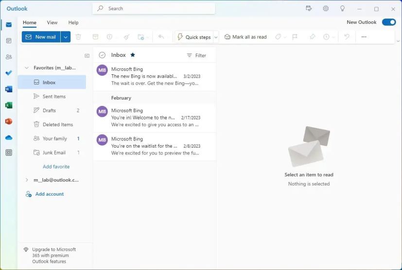 Microsoft lanza la nueva aplicación de Outlook para Windows 11 versión