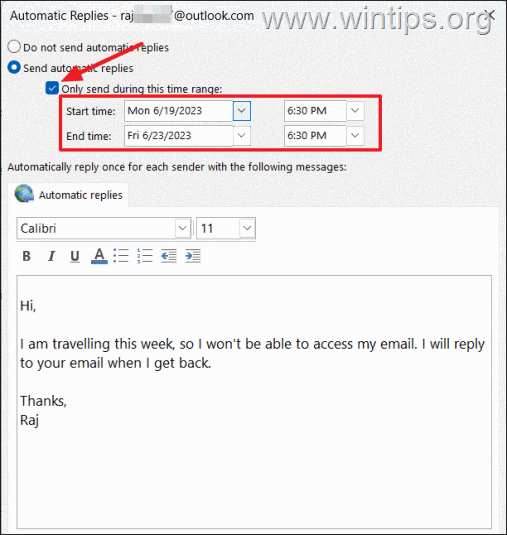 Cómo enviar respuestas automáticas en Outlook con una cuenta de