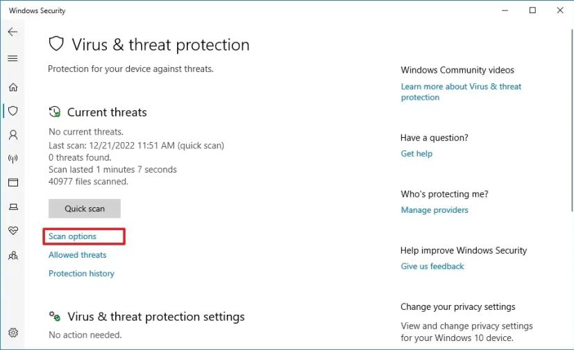 Comment exécuter une analyse antivirus complète avec Microsoft Defender