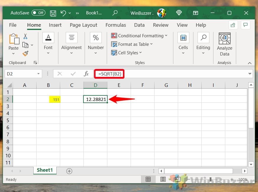 Comment faire une racine carrée dans Excel avec trois formules