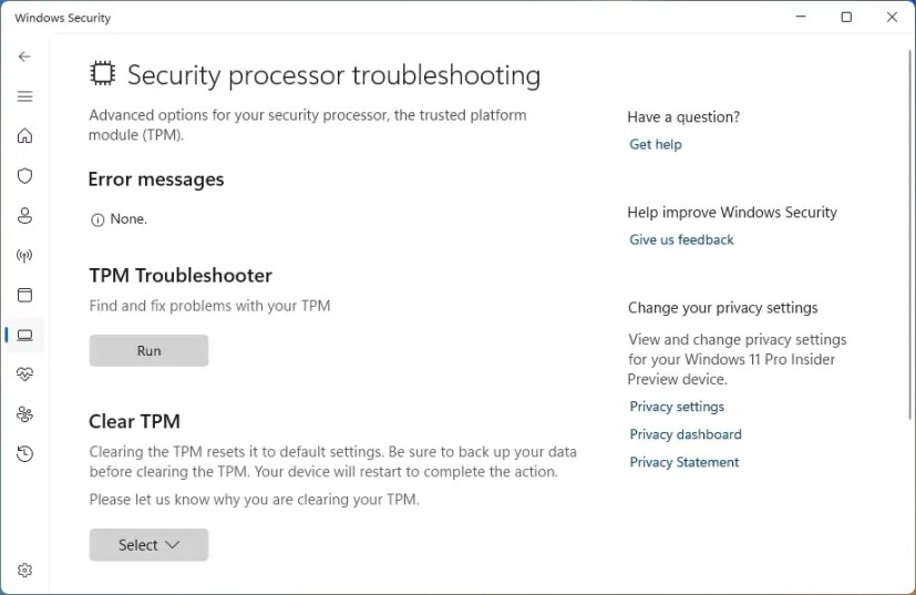 Windows Aggiunge Un Nuovo Strumento Di Risoluzione Dei Problemi Tpm Nell App Sicurezza All