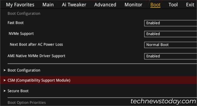 ASUS で CSM を有効または無効にする方法は All Things Windows