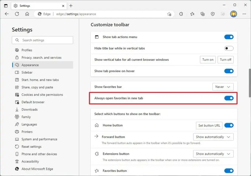 Como Sempre Abrir Links De Favoritos Em Novas Abas No Microsoft Edge