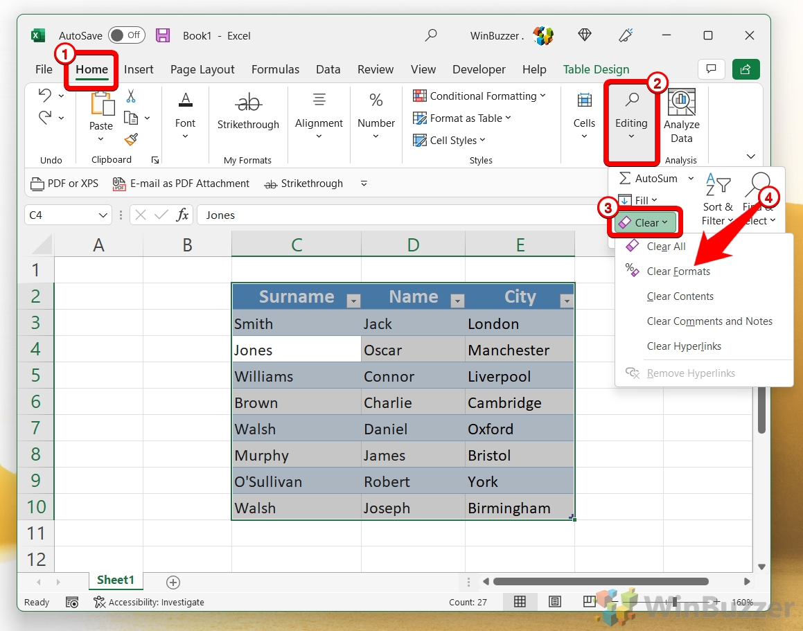 Como remover a formatação de tabela no Excel 3 métodos All Things