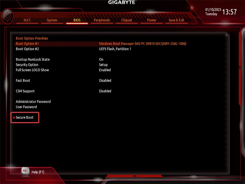 So aktivieren sie secure boot auf gigabyte all things it