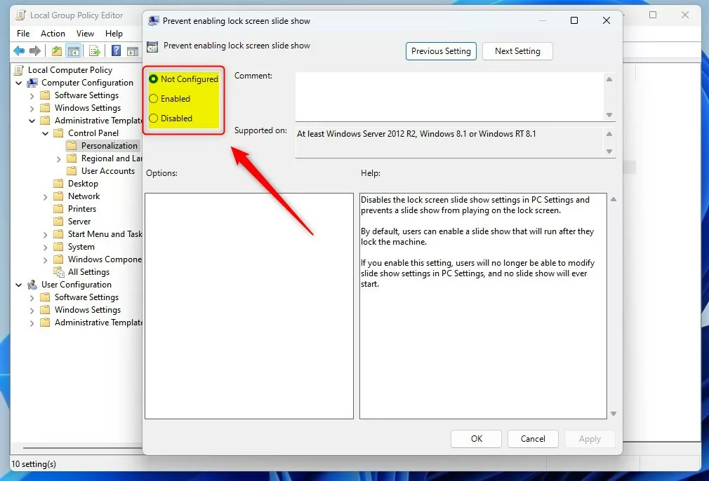 So aktivieren oder deaktivieren Sie die Diashow auf dem Sperrbildschirm in Windows 11 All