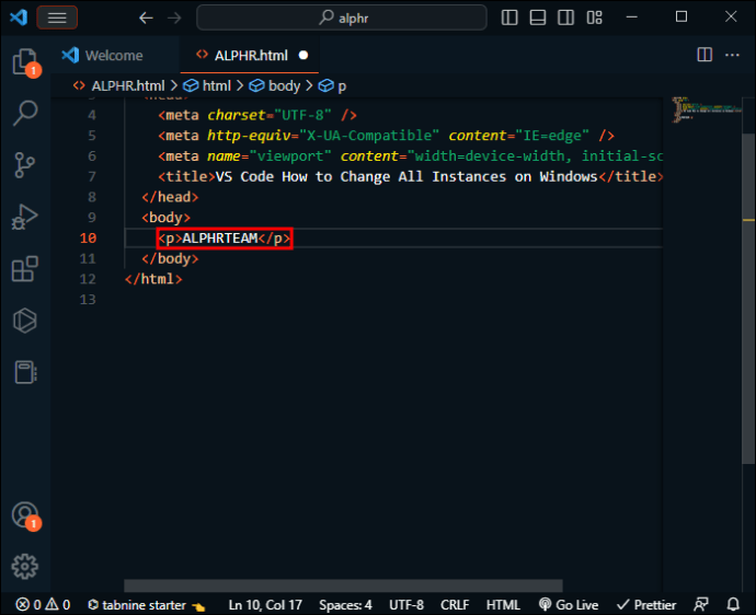 So ndern sie alle instanzen in vs code all things it