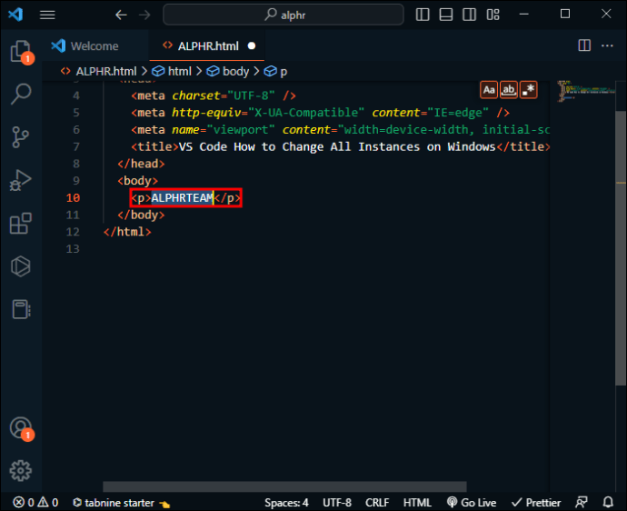 So ändern Sie alle Instanzen in VS Code - All Things IT
