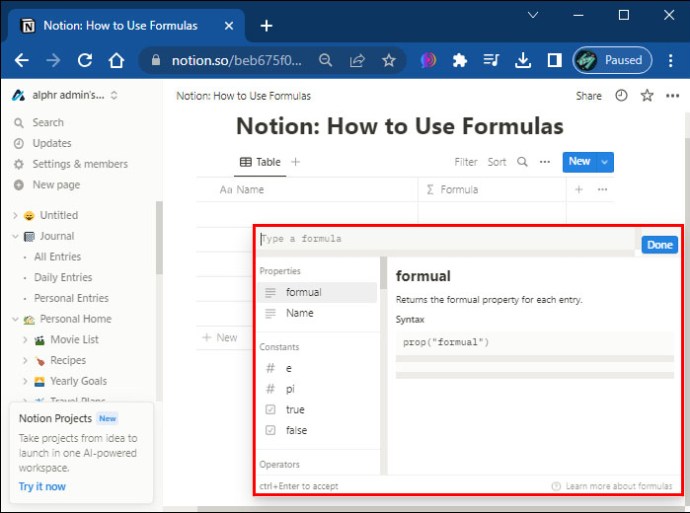 So verwenden sie formeln in notion all things it