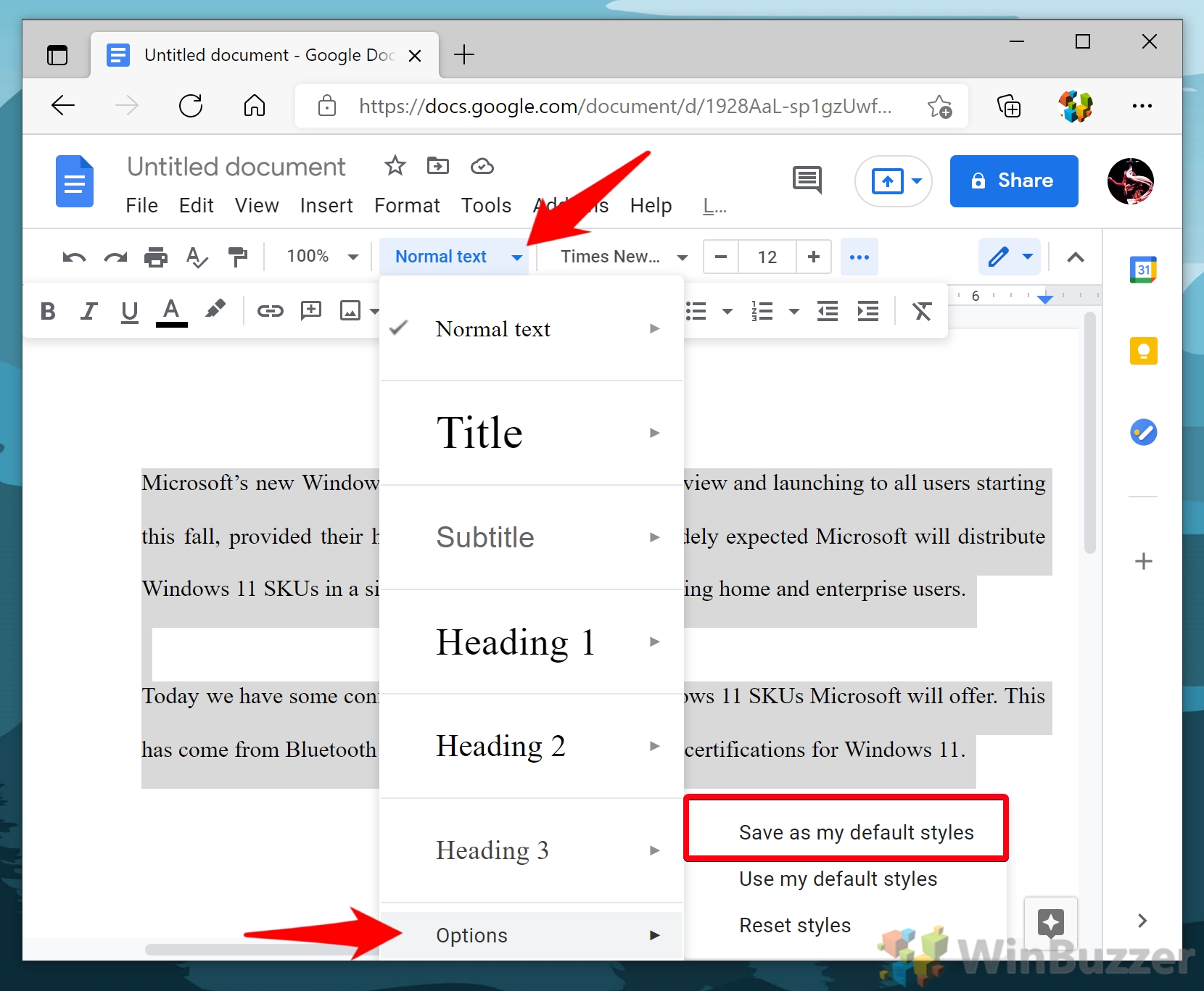So ändern Sie den Standardschriftstil, den Zeilenabstand und die
