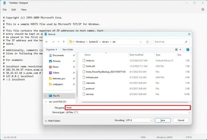 C mo restablecer el archivo hosts a su valor predeterminado en windows