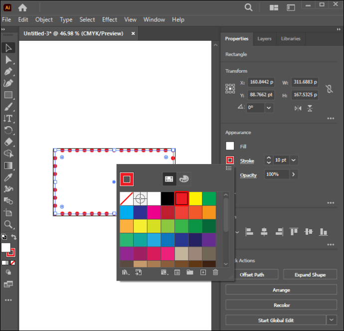 C Mo Crear Una L Nea De Puntos En Illustrator All Things Windows