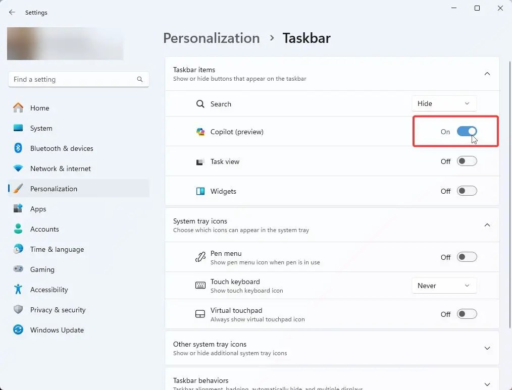 C mo eliminar el icono de copilot de la barra de tareas en windows 11