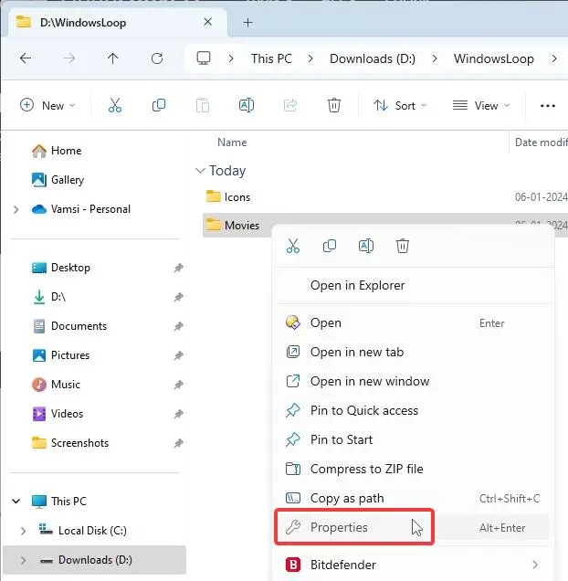 Kansion kuvakkeen vaihtaminen Windows 11/10:ssä - All Things Windows