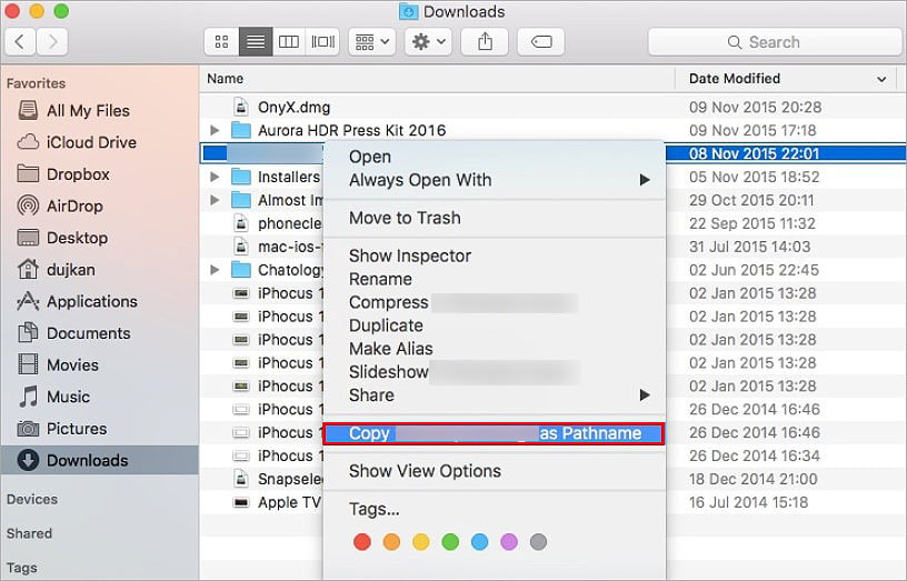 comment copier le chemin d un fichier sur mac