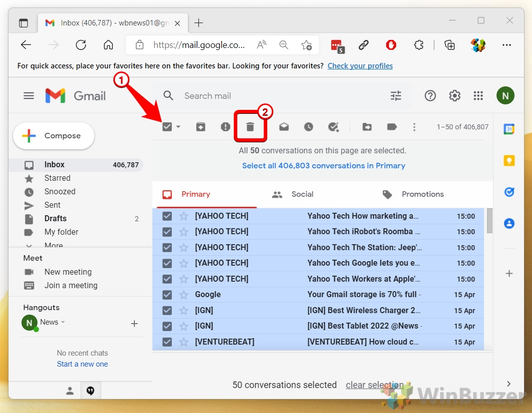 Comment supprimer tous les emails sur Gmail All Things Windows
