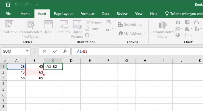 Comment soustraire dans Excel - All Things Windows