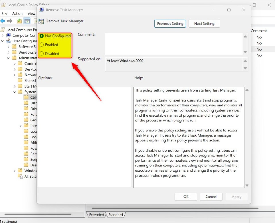 Comment activer ou d sactiver le gestionnaire de t ches dans windows 11