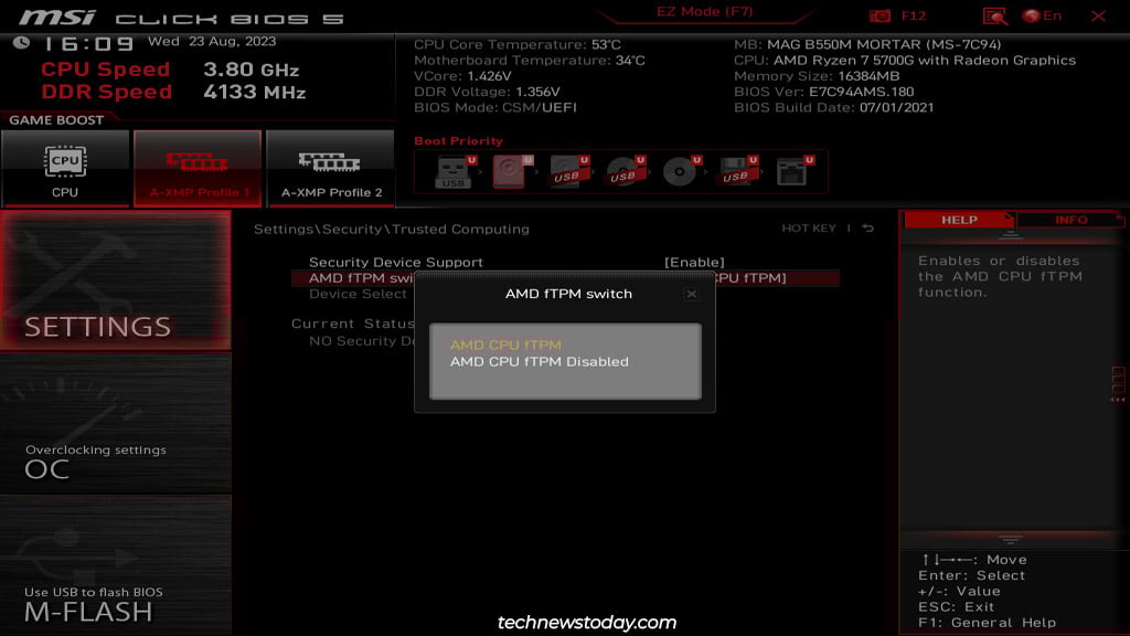Comment activer le tpm dans le bios msi all things windows