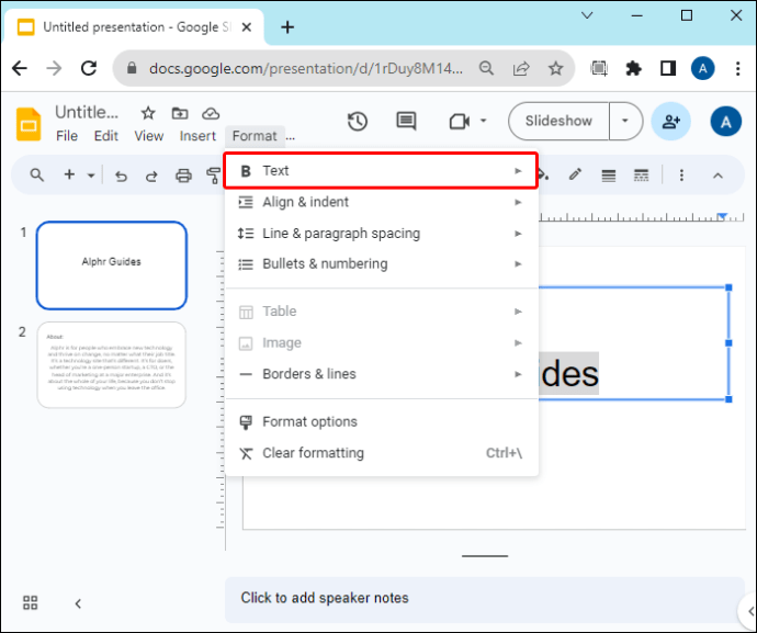 Comment changer la couleur du texte dans Google Slides - All Things Windows