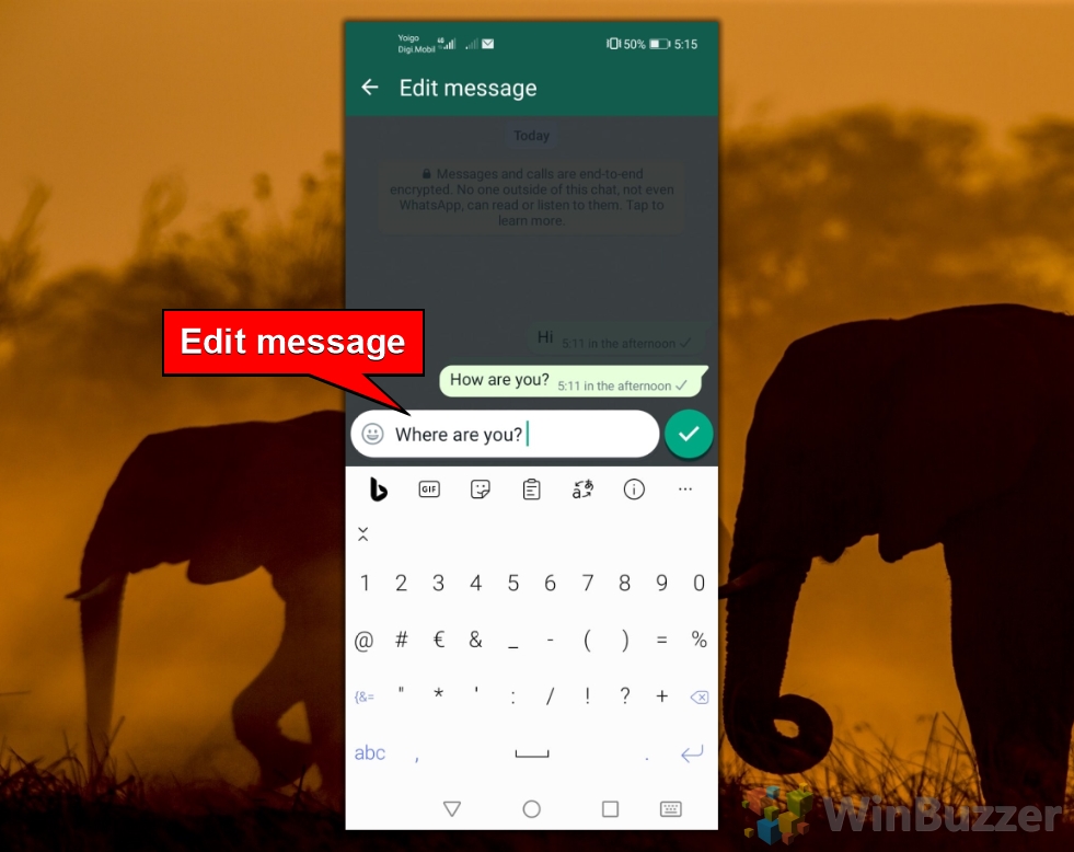 Comment modifier les messages Whatsapp après l
