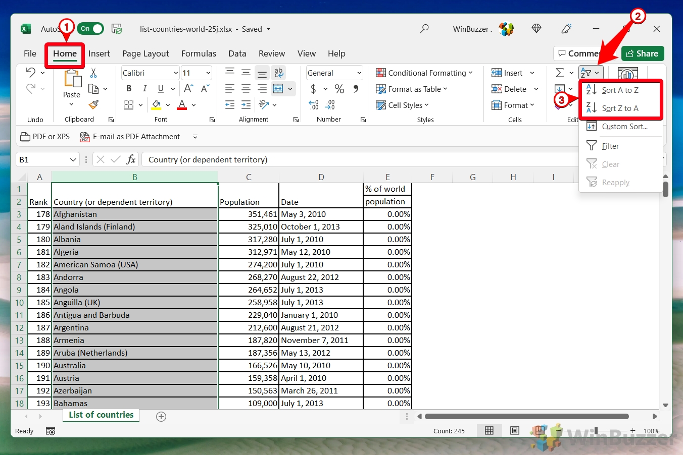 Comment classer par ordre alphabétique dans les colonnes ou les lignes Excel All Things Windows