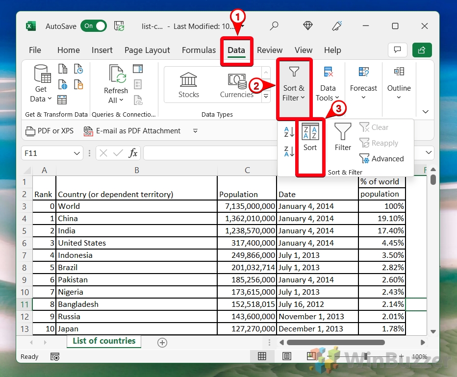 Comment classer par ordre alphabétique dans les colonnes ou les lignes Excel All Things Windows