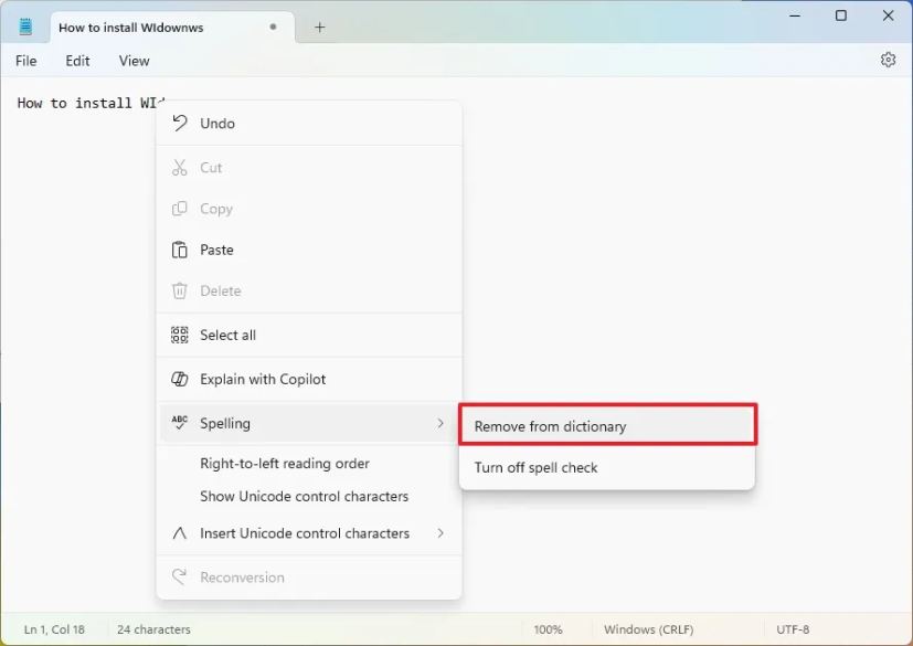 Cara Mengaktifkan Atau Menonaktifkan Pemeriksaan Ejaan Di Notepad Untuk 