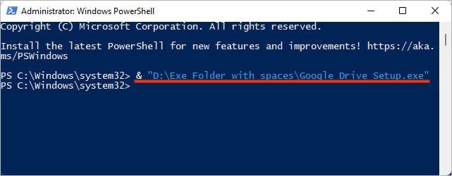 Come eseguire Exe in PowerShell - All Things Windows
