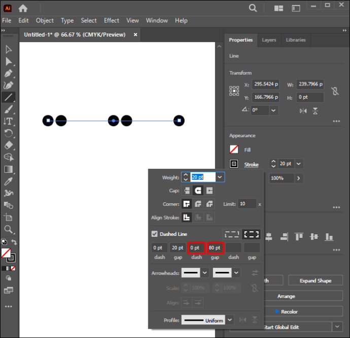 Come creare una linea tratteggiata in Illustrator All Things Windows