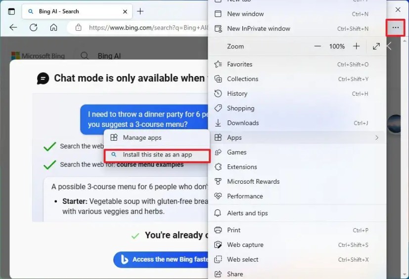 Bing installeren met chatgpt als app op windows 11 all things windows