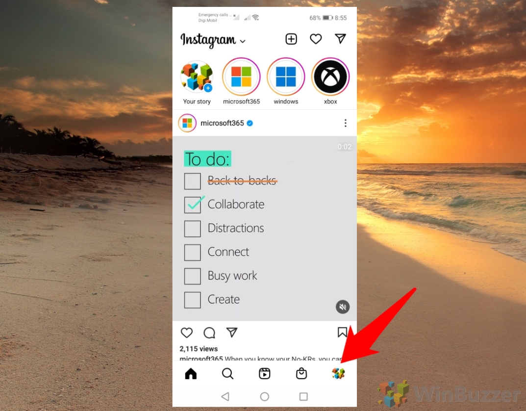 Een bericht delen in een verhaal op Instagram All Things Windows