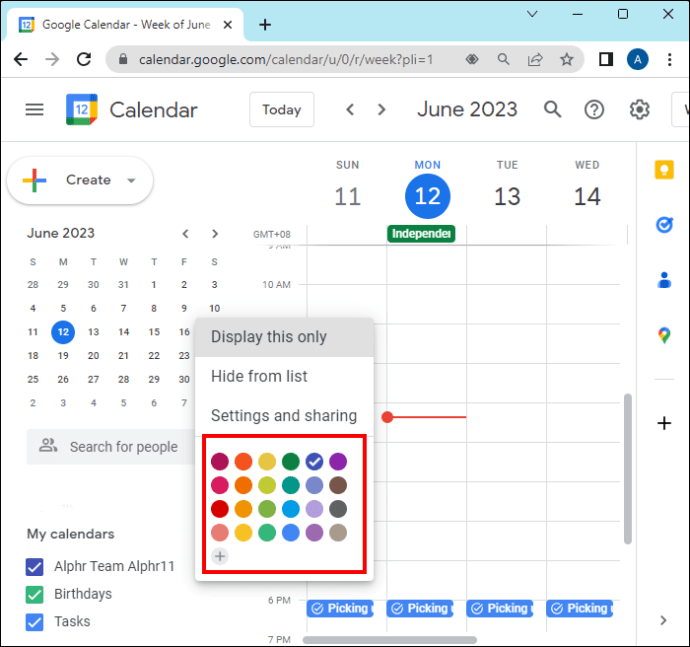 Jak zmieni schematy kolor w kalendarza google all things windows