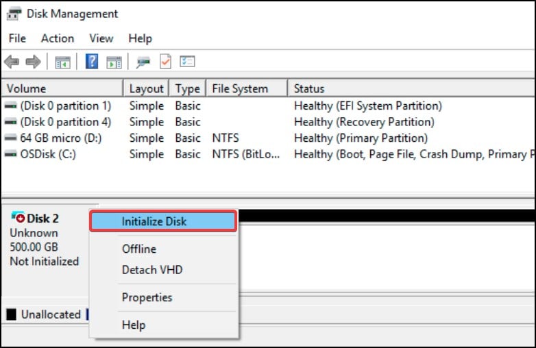 Ssd unallocated как исправить