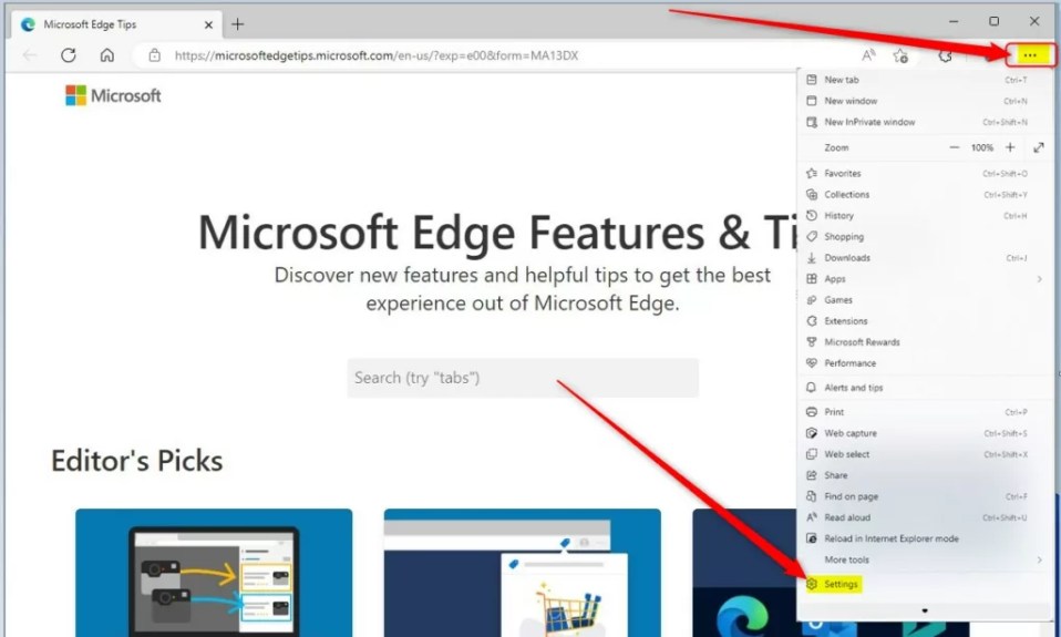 C ch b t ho c t t hi n th xem tr c tab khi hover trong microsoft edge