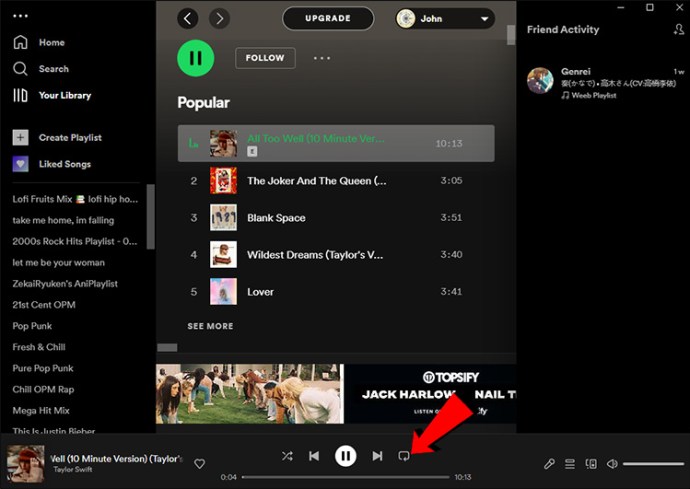 Cách lặp lại các bài hát trong Spotify