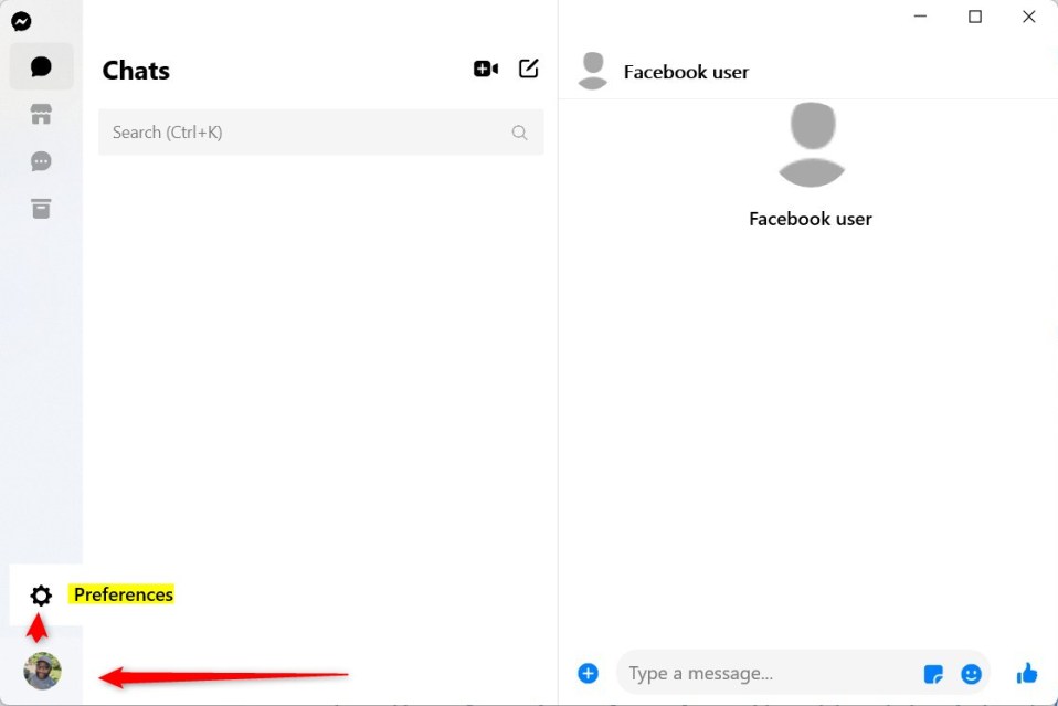 C ch b t ho c t t xem tr c tin nh n trong messenger tr n windows 11
