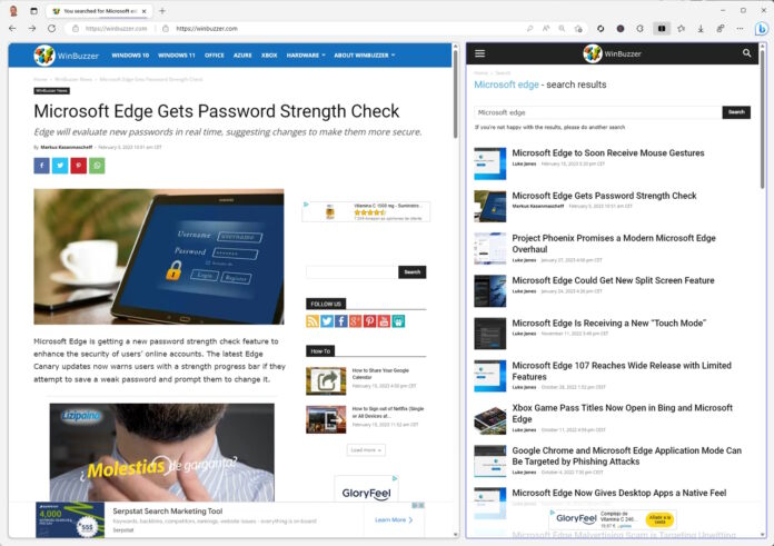 Microsoft Edge Obt M Modo De Tela Dividida Para Navegar Em Duas P Ginas