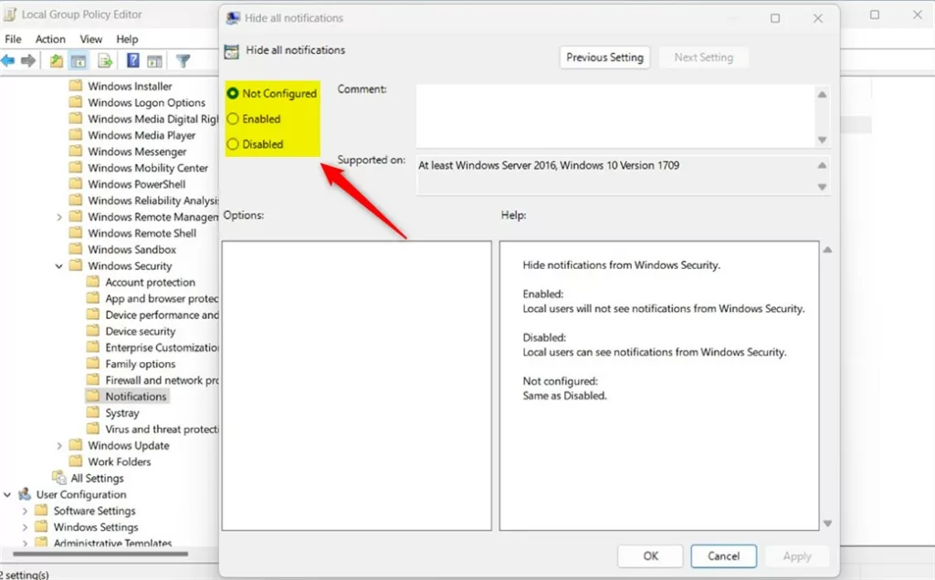 Como permitir ou ocultar todas as notifica es de seguran a do windows