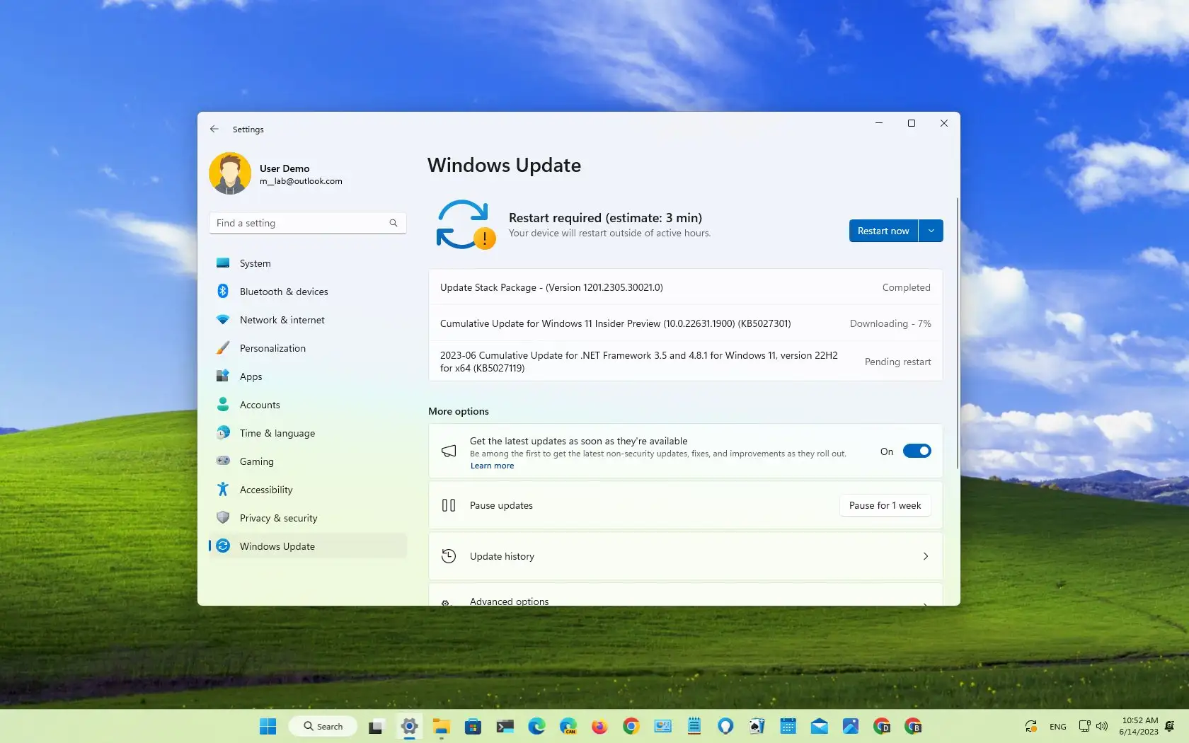 Compila o 22631 1900 kb5027301 do windows 11 lan ada no canal beta